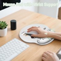 Cat Ergonomic Mouse Pad with Wrist Rest, Gaming Mouse Pad with Wrist Support, Funny Mouse Pads for Desk, Computer Mousepad with Non-Slip Pain Relief PU Base, Cute Office Desk Accessories - Image 7