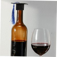 4Pcs Mini Graduation Hat Bottle Toppers Decorative Doctoral Caps with Tassels for Wine Beverage Bottles for Graduation Celebrations - Image 7