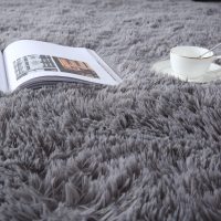 Area Rugs for Bedroom Living Room: 4x6 Grey Fuzzy Shag Shaggy Rug - Soft Plush Furry Bedside Dorm Throw Rug - Indoor Floor Carpet for Kids Girls Boys Home,Dark Gray - Image 4