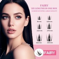 Fairy Lash Clusters Manga Individual Lashes C Curl Wispy Eyelash Clusters WideSpan Eyelash Extension Kit with Lash Bond and Seal Wet-Look Spiky Cluster Lashes (Fairy Kit) - Image 3