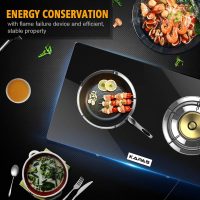 Outdoor & Indoor Portable Propane Stove, Single & Double Burners with Gas Premium Hose for Backyard Kitchen, Camping Grill, Hiking Cooking, Outdoor Recreation (RQ62-LARGE,2Burners) - Image 5