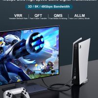 Certified 10K 8K HDMI 2.1 Cable 10 FT, 48Gbps Ultra High Speed HDMI Cable with Ethernet 4K 240Hz 165Hz 144Hz 120Hz 8K60Hz eARC HDCP2.3 HDR10+ PC Laptop TV Monitor Projector - Image 5