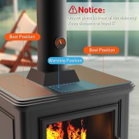 Easywave Wood Stove Fan Heat Powered, Dual Motors Heat Powered Fireplace Fan Non-Electric for Wood/Log Burning Stove Pellet/Gas Burner, 6 Blades Silent Thermal Fan W/Stove Accessories Thermometer - Image 6
