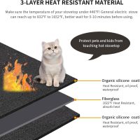 Electric Stove Top Cover - 29.5 * 21Inch 1mm Extra Thick Silicone Coated Fiberglass Heat Resistant Glass Ceramic Stovetop Protector Mat, Prevents Scratching, Expands Usable Space - Image 2