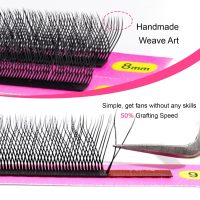 TDANCE YY Lash Extensions C Curl 0.07mm Thickness Volume Extension 4D Fans 8-15mm YY Lashes Long Lasting Easy Application Lashes Premade Fans Matte Black Lashes(YY, C-0.07,8-15mm) - Image 4