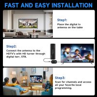 2800+ Miles Range TV Antenna, 2025 Strongest Digital TV Antenna Indoor/Outdoor with Amplifier Signal Booster, HDTV Antennas for Local Channels for Smart and Old TVs-38ft Coax Cable-Support 8K 4K 1080p - Image 7