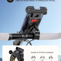 Bike Phone Holder, Universal Motorcycle Phone Holder with 360 Rotate for 4.7-6.8 Inch Smartphones, Compatible with Road Bike MTB Scooter - Image 2