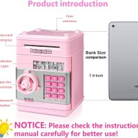 Kids Piggy Bank for Girls - Toys for 5 6 7 8 9 10 Year Old Girl Birthday Gifts - Electronic Piggy Bank ATM Machine Money Safe for Kids Toys Age 6-8-10 - Image 3
