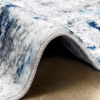 Area Rug Living Room Rugs: 5x7 Large Soft Indoor Carpet Modern Abstract Rug with Non Slip Rubber Backing for Under Dining Table Nursery Home Office Bedroom White Gray Blue - Image 5