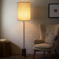 Tall Lampshades Set of 2, Beige Linen Drum Lampshades, 11" Top x 11" Bottom x 12" High Lamp Shade, Lamp Shades Replacement for Table and Floor Lamps, Pendant Light, Handcrafted, Easy Assembly - Image 2