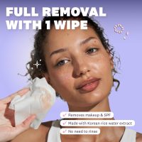 The Face Shop Rice Water Bright Makeup Remover Wipes for Face with Rice Extract, Brightening, Moisturizing, Infused with Cleansing Milk, Vegan Disposable Cleansing Facial Wipes, Korean Skin Care - Image 4