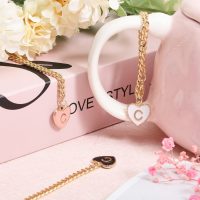9Pcs 3 Colors Cup Letter Charms Love Heart Shaped Letter C Cup Handle Personalized Charm Water Bottle Handle Name ID Charms Letter Charm Accessories Water Bottle - Image 4