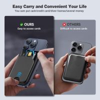Mag-Safe Wallet Magnetic Wallet for Phone Lightweight Magnetic Phone Pouch Stand Adjustable Leather Mag-Safe Card Holder for iPhone 16/15/14/13/12 Series, Not for iPhone 13/12 Mini (Black) - Image 6