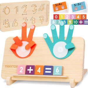 Montessori Toys for 3 4 5 Year Old, Educational Math Manipulatives Learning Toys for Toddlers 3-5, Preschool Finger Counting Number Blocks Math Games for Kids 5-7, 4 5 6 Year Old Girl Boy Gift