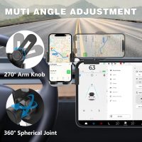 Phone Mount for Tesla Model 3/Y Accessories 2025, Adjustable Universal Phone Holder for Tesla Model 3/Y/Cybertruck Screen, Non-Adhesive Car Mount Fits All Smartphone - Image 3