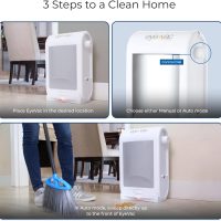 EyeVac Pro Touchless Vacuum Automatic Dustpan - Ultra Fast & Powerful - Great for Sweeping Salon Pet Hair Food Dirt Kitchen, Corded Canister Vacuum, Bagless, Automatic Sensors, 1400 Watt (White) - Image 4