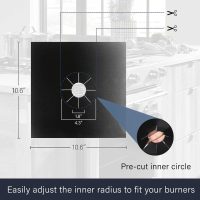 Gas Stove Burner Covers by Linda’s Essentials (10 Pack) - Extra Thick Non-Stick Reusable Stove Covers, Heat Resistant Gas Range Protectors, StoveTop Accessories to Keep Range Clean - Image 7