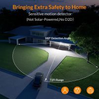 LEPOWER LED Security Lights Motion Sensor Light Outdoor, 38W 4200LM Light, 5500K, IP65 Waterproof, 3 Head Detected Flood Light for Garage, Yard, Porch (White) - Image 3