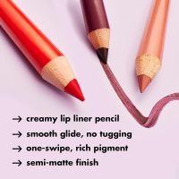 e.l.f. Cream Glide Lip Liner, Highly-Pigmented Pencil For Shaping & Sculpting Lips, Semi-Matte Finish, Vegan & Cruelty-Free, Dark Cocoa - Image 2