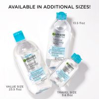 Garnier Micellar Water For Waterproof Makeup, Hydrating Facial Cleanser & Makeup Remover, Suitable for Sensitive Skin, Vegan, Cruelty Free, 13.5 Fl Oz (400mL), 1 Count - Image 9
