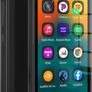 MP3 Player with Bluetooth and WiFi,MP3 Player with Spotify,Spotify Kids,Audible,Pandora,Amazon Music,4" Music Player MP4 Up to 1TB(80GB,Black)