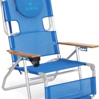 Ostrich 3N1 Lightweight Lawn Beach Reclining Lounge Chair with Footrest, Outdoor Furniture for Patio, Balcony, Backyard, or Porch, Blue - Image 9