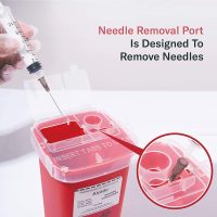 Alcedo Sharps Container for Home Use 1 Quart (1-Pack) | Biohazard Needle and Syringe Disposal | Small Portable Container for Travel and Professional Use - Image 3