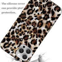 J.west Compatible with iPhone 16 Pro Max Case 6.9 inch,Luxury Sparkle Translucent Clear Vintage Leopard Print Soft Silicone Cover for Girls Women Protective Phone Case for iPhone 16 Pro Max Cheetah - Image 5
