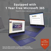 HP New 14" HD Ultral Light Thin Laptop, Quad-Core Intel Celeron Processor, 8GB RAM, 192GB (64GB eMMC+ 128GB Card), Wi-Fi, Upto 11 Hours, Windows 11 S + 1 Year Office 365+HubxcelAccessory, Royal Blue - Image 5