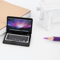 cobee 3Pcs Miniature Dollhouse Décor, 1:12 Metal Simulation Laptop Tablet Smart Phone, Mini- Dollhouse Miniatures Furniture Accessories, Doll House Miniatures Play Set (Black 3Pcs) - Image 6