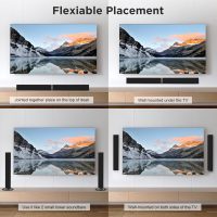 MZEIBO Sound Bar for Smart TV, 80W Bluetooth Soundbar 2 in 1 Detachable Design, Deep Bass, Home Theater Surround Sound, ARC/Optical/AUX Connections for TV/PC/Gaming/Projectors - Image 4