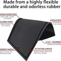 Center Console Liner for Honda HRV Accessories 2023 2024 2025 2026, for HR-V Cup Holder Pad, Door Pocket Interior, Door Slot Mat, Non-Slip Trim, Custom Rubber Decoration Insert (15pcs, Black) - Image 5