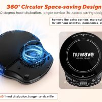 Nuwave Flex Precision Induction Cooktop, 10.25” Shatter-Proof Ceramic Glass, 6.5” Heating Coil, 45 Temps from 100°F to 500°F, 3 Wattage Settings 600, 900 & 1300 Watts, Black - Image 4