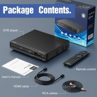 FlexaPlay Region-Free HDMI DVD Player for TV – 1080p Upscaling, USB Port, DVD/CD/MP3 Multi-Format Playback – Ultra-Compact Mini Design, Includes HDMI/RCA Cables, Remote Control - Image 9