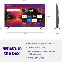 Roku Smart TV 2025 – 65-Inch Plus Series, Mini-LED TV – RokuTV with Enhanced Voice Remote – Flat Screen 4K QLED Television with Dolby Vision & Wi-Fi for Streaming Live Local News, Sports - Image 9
