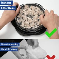 Chicken Shredder Tool Twist for Kitchen, Manual Chicken Breast Grinder Machine for Ground Food, Meat & Vegetables (Elegant Black) - Image 3