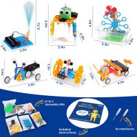 STEM Robotics Kit 6 Set Science Experiments Project Activities Toys for Kids 6-8 8-12 Engineering Building Electronic Motor Robot Kid Craft Boy Girl 5+ 6 7 8 9 10 12 Year Old Gift Summer Outdoor Toy - Image 2