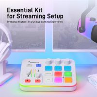 MAONO Gaming Audio Mixer, Audio Interface with Pro-preamp, RGB, Bluetooth, 48V Phantom Power for Live Streaming, Podcasting, Content Create, Gaming MaonoCaster G1 NEO (White) - Image 2
