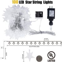 Star String Lights Plug in - 33 ft 100 LED Star Fairy String Lights with Remote and Timer, Waterproof for Bedroom Porch Wedding Party Patio Garden Tent Indoor Outdoor Décor, Warm White - Image 9