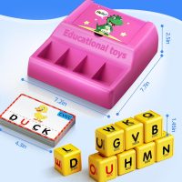 Montessori Matching Letter Game for Kids Ages 3-8 | Educational Learning Spelling Toys with Storage Function | Christmas Birthday Gifts for 3 4 5 6 Year Old Boys & Girls | Larger Pink (50% Bigger) - Image 6