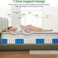 King Mattress, 14 Inch Hybrid Mattress in a Box, Memory Foam and Individual Pocket Springs, Innerspring Medium Firm for Pressure Relief, Edge Support, Comfy and Breathable, CertiPUR-US - Image 5