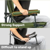 TIMBER RIDGE Oversized Folding Camping Chair High Back Heavy Duty for Adults Support up to 500lbs with Cup Holder, Side Pocket Cooler Bag - Image 7