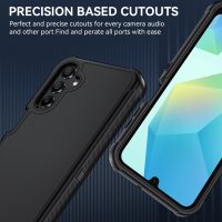 for Samsung Galaxy A16 5G Case : 3-Layer Shockproof Phone Cover with HD Screen Protector,Hybrid Protective Military-Grade Drop Protection for Galaxy A16 5G Phone Case (Black/Black) - Image 7