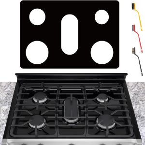 Stove Cover For 30 Inch LG Gas Range Model LGLDG4315 LRG4115 LRG4113 LDG4313 LRGL5825 LRGL5925 LSGL6335DF, Upgraded 0.4MM Thickness Reusable Stove Burner Covers For LG Stove Protector
