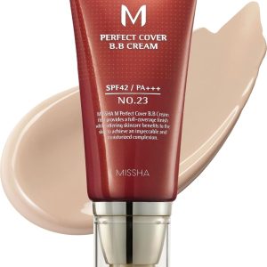 MISSHA M Perfect Cover BB Cream No.23 Natural Beige -Light/Medium with Cool/Neutral Undertone SPF 42 PA +++ 1.69 Fl Oz - Tinted Moisturizer for face with SPF
