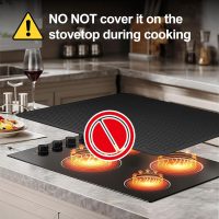Stove Top Cover for Electric Stove - Silicone Stove Mat for Glass Top, Glass Cooktop Protector, XL Dish Drying Mats For Kitchen,Oven Covers for Electric Stove (Black,28 x 20) - Image 5