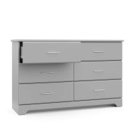 Storkcraft Brookside 6-Drawer Dresser (Pebble Gray) – GREENGUARD Gold Certified, Nursery & Kids Storage, Nursery Essentials, Kids Room Storage, Durable Bedroom Dresser - Image 9