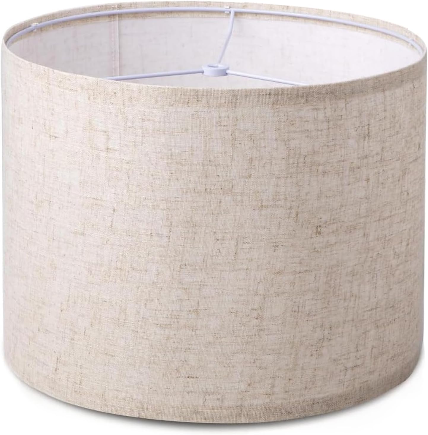 Lamp Shade for Table Lamps, Drum Lampshade for Floor Lamps, 13″ Top X 13″ Bottom X 10″ High Large Lamp Shade, Beige Modern Fabric Lampshade, Easy Assembly Replacement Lamp Shade Spider Fitter