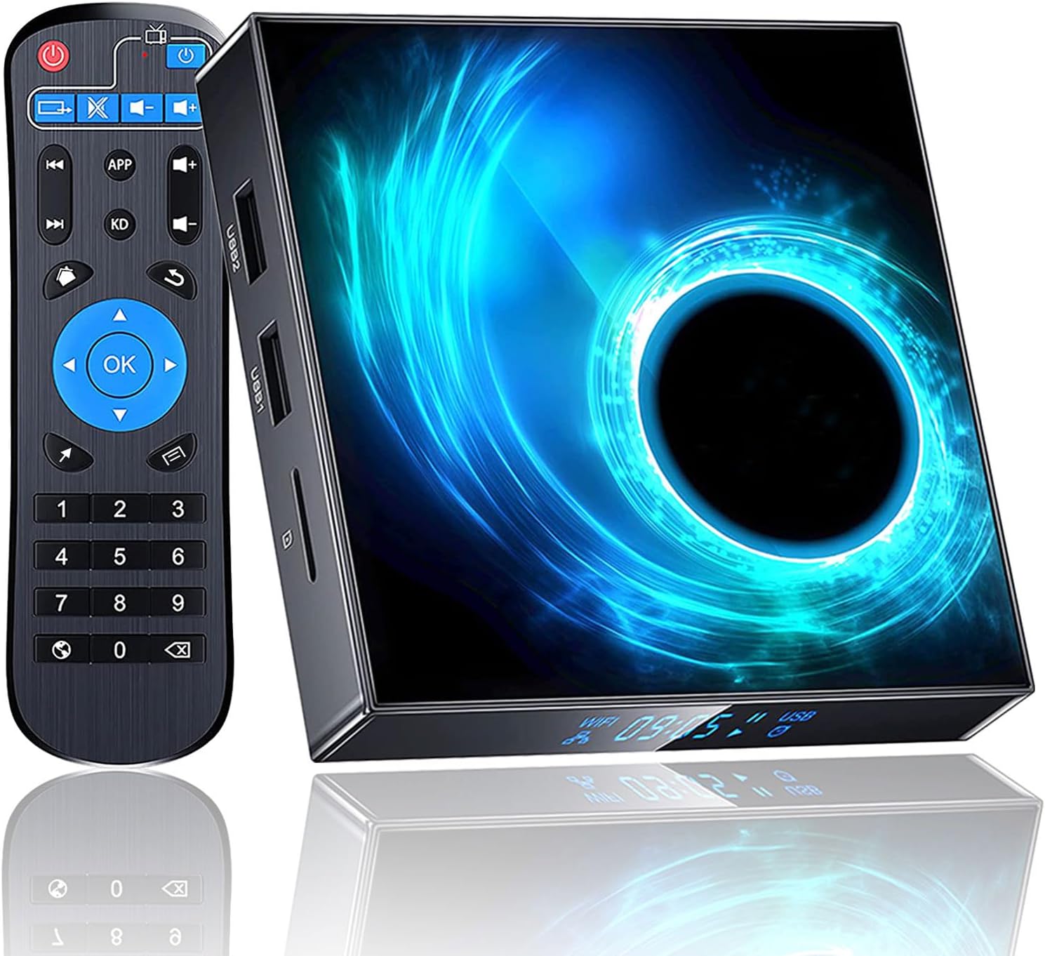 Android TV Box 2025, Android 10.0 TV Box 4GB RAM 32GB ROM AllWinner H616 Quad-Core Support Dual WiFi 2.4G/5G 6K 4K H.265 3D Bluetooth 5.0 Smart Box for TV