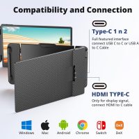 Laptop Screen Extender, FHD 1080P IPS 14" Laptop Monitor Extender, Plug and Play HDMI/Type-C - Compatible with Windows, Mac, Android, Chrome, Xbox, Switch, PS5, Work with 13”-17” Laptops - Image 6